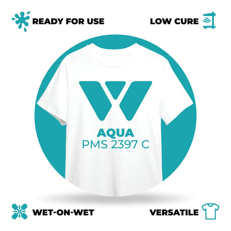 Wilflex Epic Rio RFU Aqua Plastisol Ink | Screenprinting.com