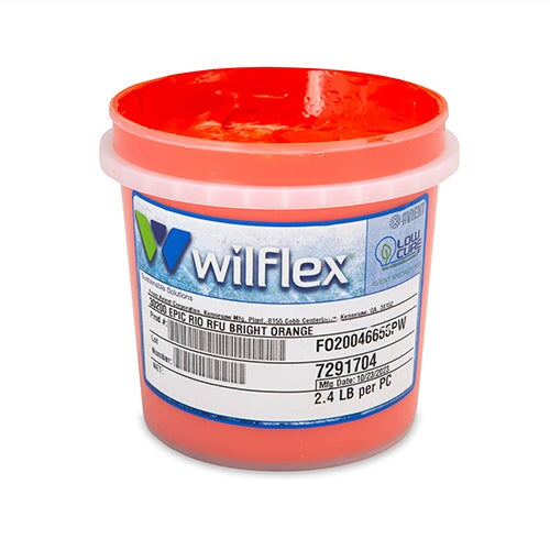 Wilflex Epic Rio RFU Bright Orange Plastisol Ink Quart | Screenprinting.com