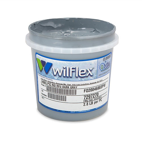 Wilflex Epic Rio RFU Dark Gray Plastisol Ink Quart | Screenprinting.com