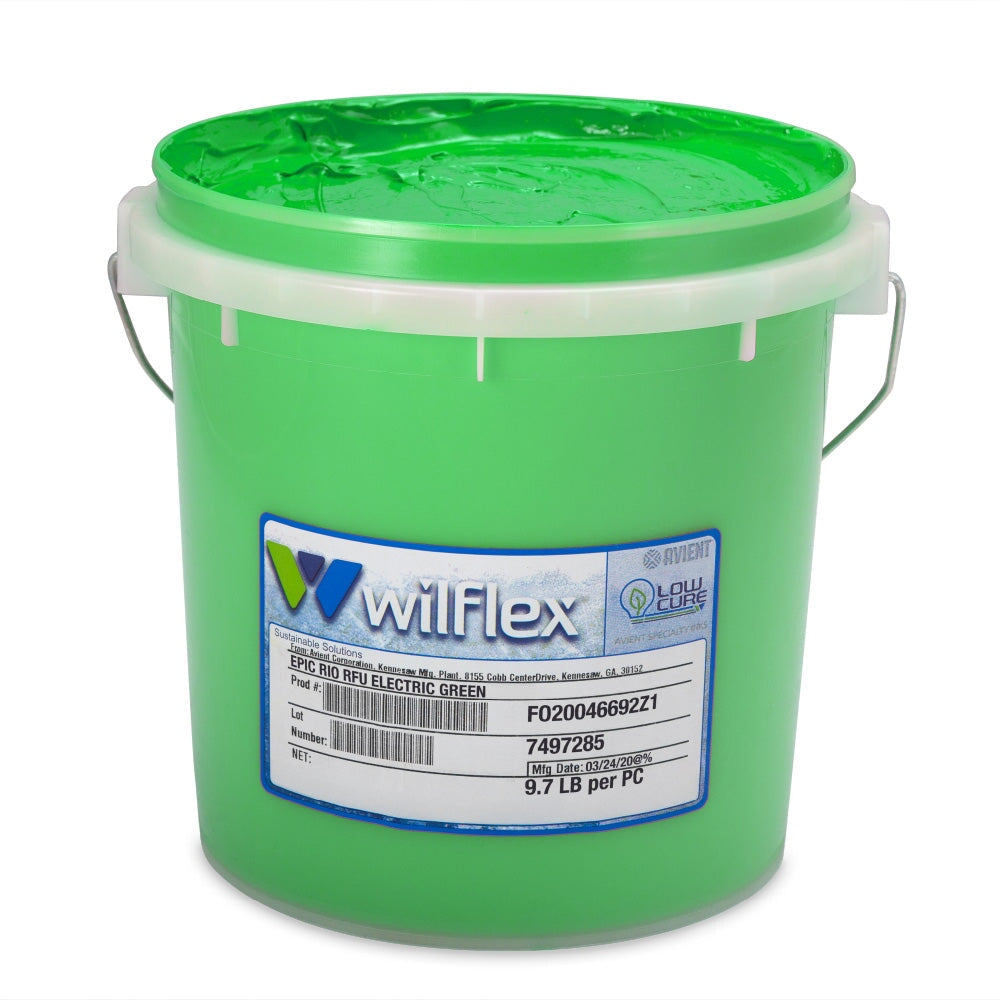 Wilflex Epic Rio RFU Electric Green Plastisol Ink Gallon | Screenprinting.com