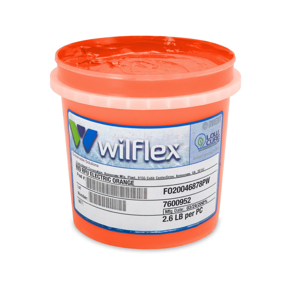 Wilflex Epic Rio RFU Electric Orange Plastisol Ink Quart | Screenprinting.com