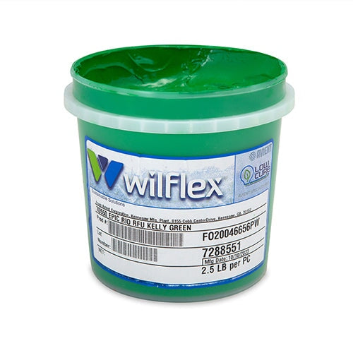 Wilflex Epic Rio RFU Kelly Green Plastisol Ink Quart | Screenprinting.com