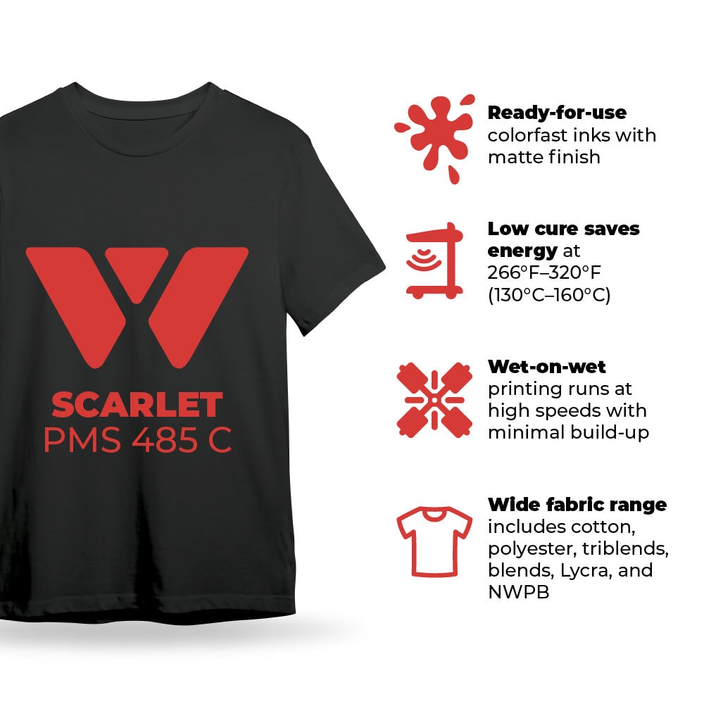 Wilflex Epic Rio RFU Scarlet Plastisol Ink | Screenprinting.com
