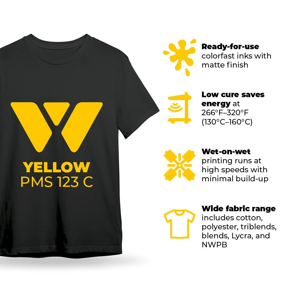 Wilflex Epic Rio RFU Yellow Plastisol Ink | Screenprinting.com