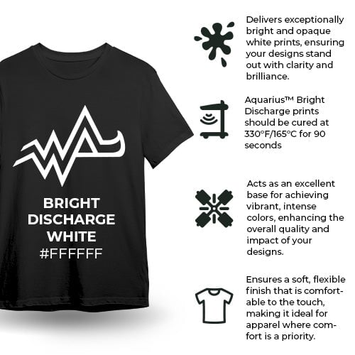 Zodiac Aquarius Bright Discharge White | Screenprinting.com