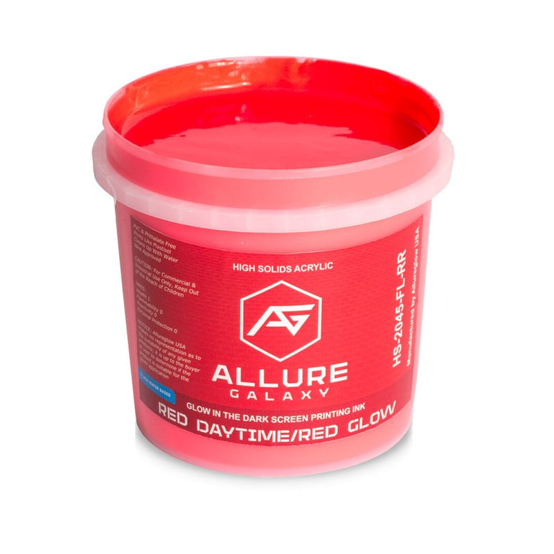 Allure Galaxy Red HSA Water Based Glow Ink | Screenprinting.com