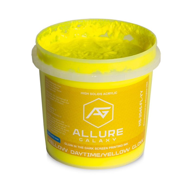 Allure Galaxy Yellow HSA Water Based Glow Ink | Screenprinting.com