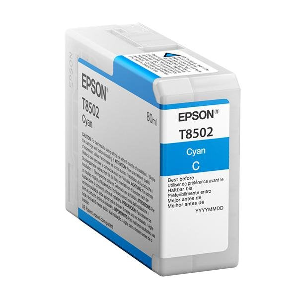 Epson SureColor P800 UltraChrome T850 Ink Cartridge - 80ML Cyan | Screenprinting.com