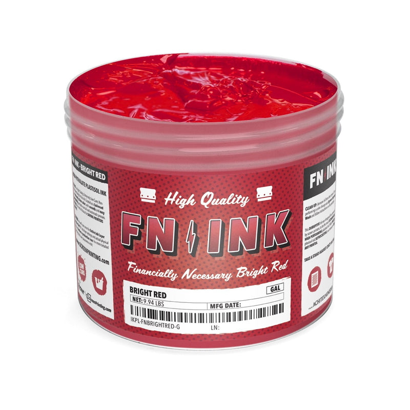 FN-INK™ Bright Red Plastisol Ink Gallon | Screenprinting.com