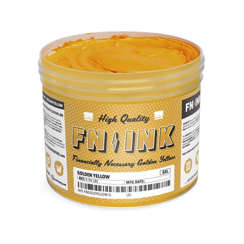 FN-INK™ Golden Yellow Plastisol Ink Gallon | Screenprinting.com