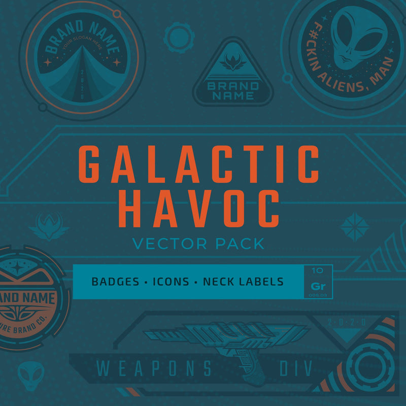 Galactic Havoc Design Template Pack (Download Only) | Screenprinting.com