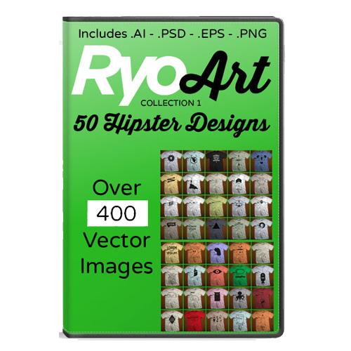 RyoArt Vector Collection 1 - 50 Hipster Designs (Download Only) | Screenprinting.com