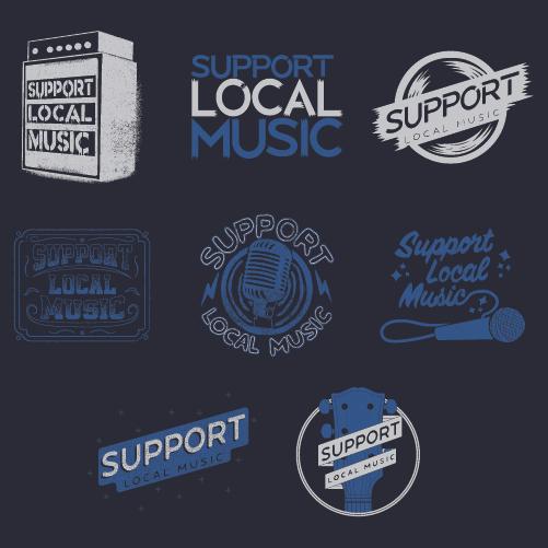Support Local Music Vector Pack by PRNT SCRN (Download Only) | Screenprinting.com