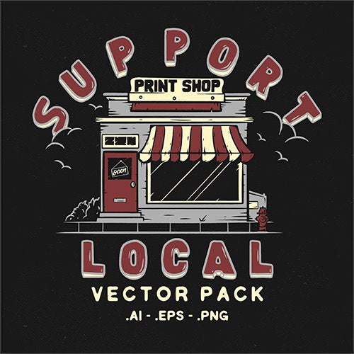 Support Local Vector Pack by Golden Press Studio (Download Only) | Screenprinting.com