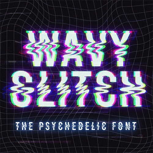 Wavy Glitchy Font (Download Only) | Screenprinting.com