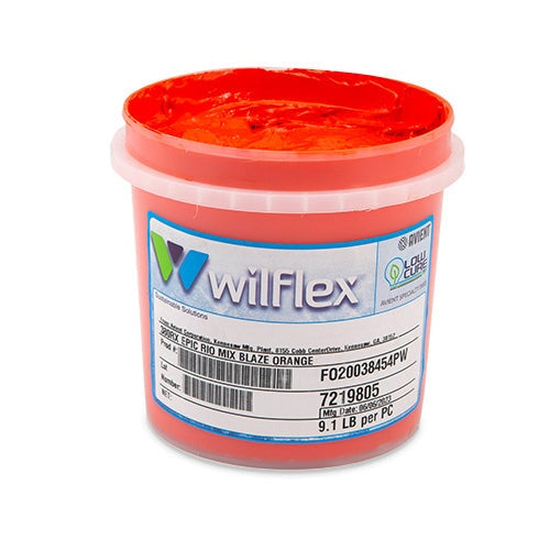 Wilflex Epic Rio Blaze Orange Plastisol Ink (Mixing Component) Quart | Screenprinting.com