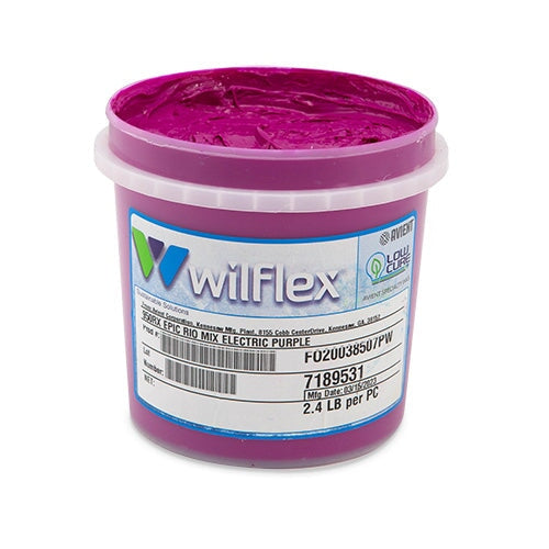 Wilflex Epic Rio Electric Purple Plastisol Ink (Mixing Component) Quart | Screenprinting.com