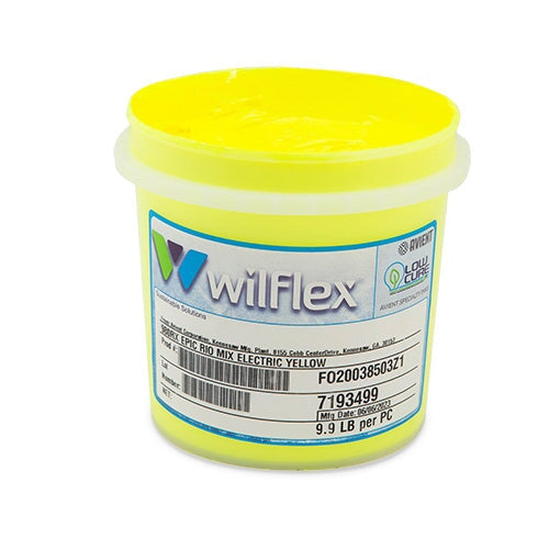 Wilflex Epic Rio Electric Yellow Plastisol Ink (Mixing Component) Quart | Screenprinting.com